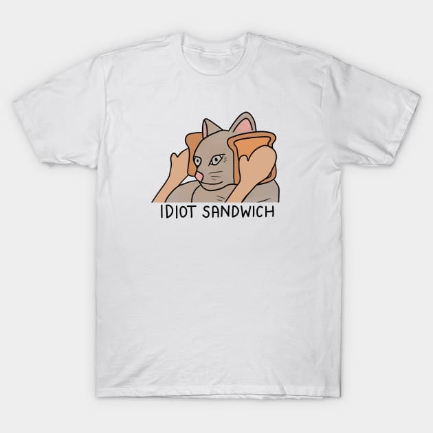 Idiot Sandwich Cat Cat T Shirt TeePublic